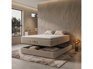 Ensemble matelas et sommier 160x200 cm Ressorts + mémoire de forme <strong>Sampur</strong> <strong>PREMIUM</strong> soutien Medium épaisseur 33 cm