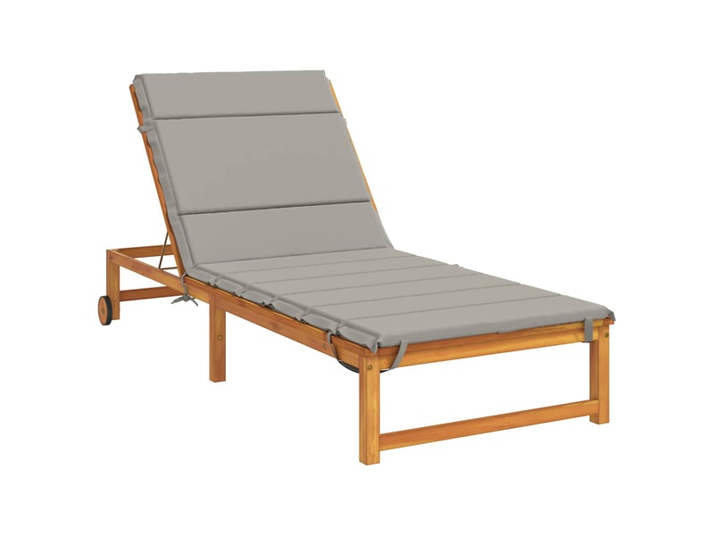  Coussin de transat, coussin pour bain de soleil gemert 100 % polyester gris 200 x 80 x 3 cm cf56155  - Conforama C