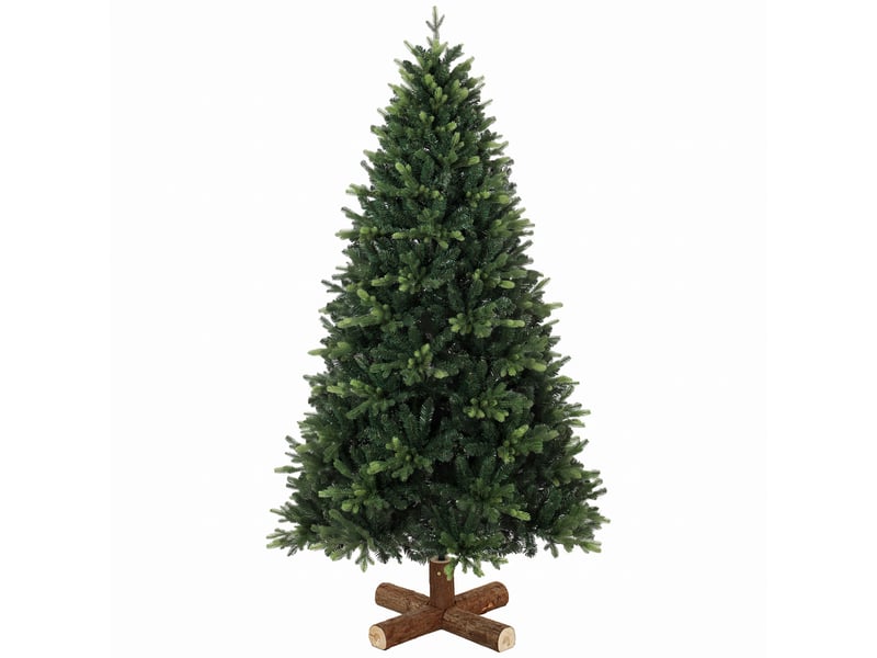  Sapin de noël artificiel, 180 cm, avec 2419 extrémités de branches en pe et pvc, système de pliage, vert  - Conforama A