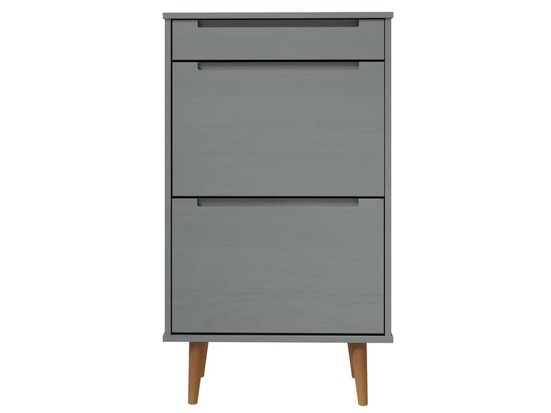  Meuble à chaussure, armoire à chaussures molde gris 59,5x35x103 cm bois de pin  - Conforama D