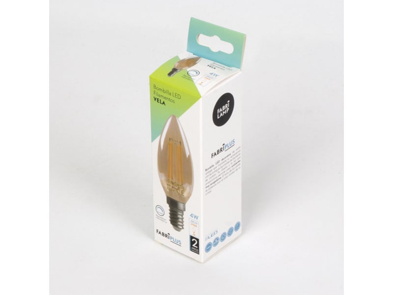  Ampoule led filament fabrilamp filamen vela e14 4 w 330 lm 2700 k ambre ø 35 mm dimmable 141322146 - Conforama D
