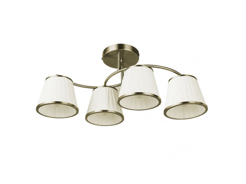  Fabrilamp lantanas, lampe classique, 4xe27, cuir et beige, 24 x 64 x 31,5 cm 151754014 - Conforama A