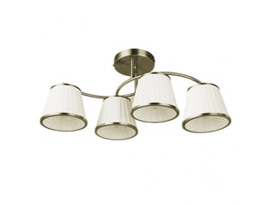 Fabrilamp lantanas, lampe classique, 4xe27, cuir et beige, 24 x 64 x 31,5 cm