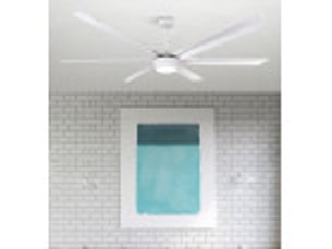 Ventilateur de plafond fabrilamp marea dc blanc 6 pales 198 cm 6 vitesses led 30 w télécommande