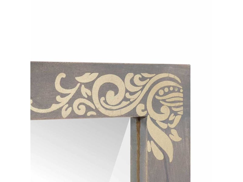  Miroir de salle de bain, miroir de toilette gris 70 x 50 x 2,5 cm cf62547  - Conforama D