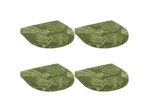 Lot de 4 coussins de siège, coussins d'assise 100 % polyester modèle feuille cf60072