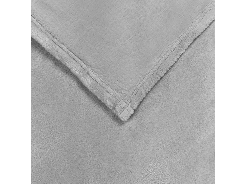  Plaid canapé gris 240x270 cm 1.69 kg polaire  - Conforama E