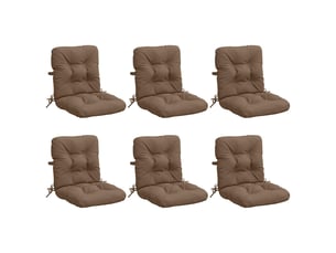 Lot de 6 coussins de chaise à dossier haut vianen cf59395