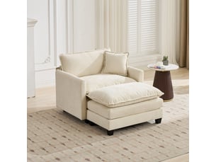 Pouf / repose pied <strong></strong> <strong></strong> beige