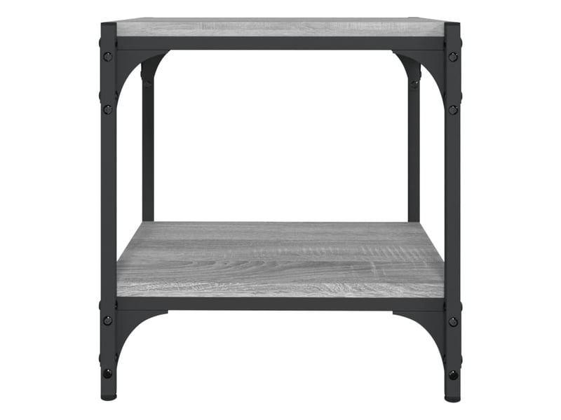  Meuble tv - banc tv - meuble de rangement sonoma gris 40x33x41 cm bois d'ingénierie et acier  - Conforama D