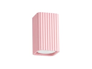 Plafonnier rayo 10 rose aluminium moderne 10x6x6cm