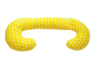 Coussin usages multiples pois de jaune