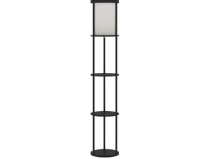 Lampadaire avec 3 étagères ø29x158 cm – noir – télécommande, interrupteur au pied et lumière réglable