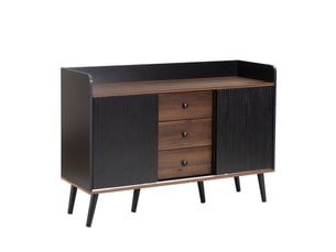 Buffet 2 porte(s)  3 tiroir(s) BGSRYAO  - 117.5 cm coloris noir 