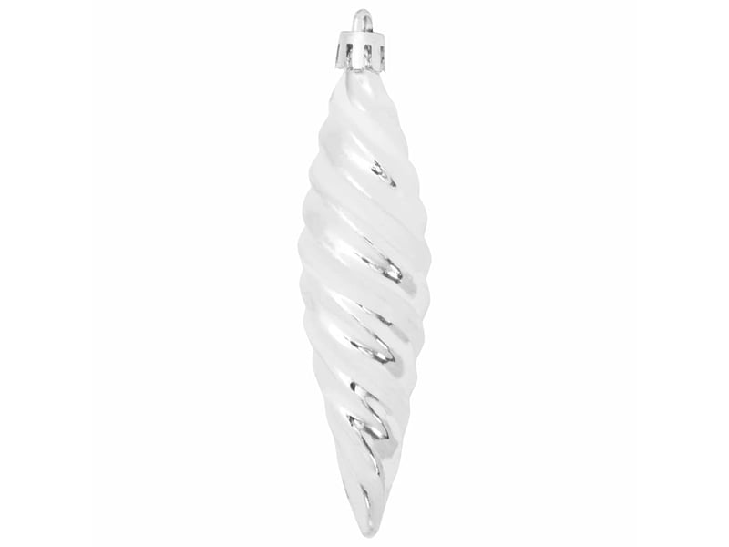  Boule en forme de spirale de noël 40 pcs argent 3 x 11 cm  - Conforama D