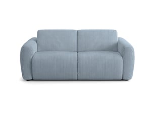 Canapé droit convertible HOMIFAB Suzie 3 places Velours bleu
