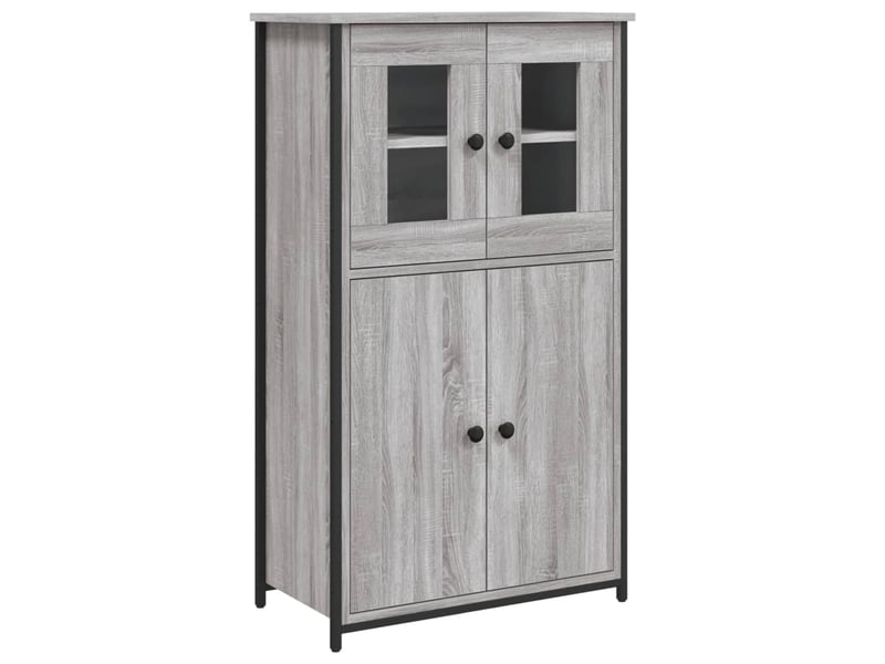  Buffet haut - bahut - meuble de rangement sonoma gris 62x32x106,5 cm bois d'ingénierie  - Conforama A