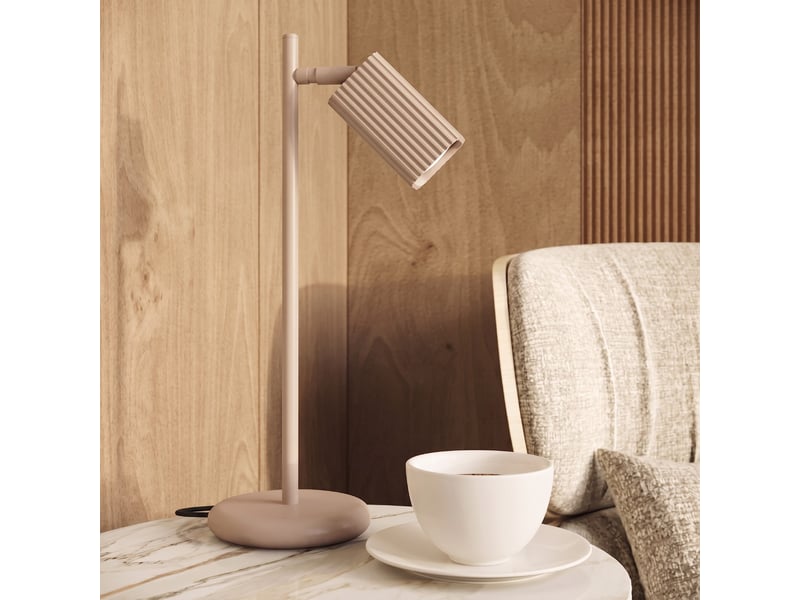  Lampe de table rayo taupe aluminium moderne 43x14.5x14.5cm SL.3159 - Conforama D