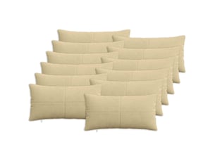 Lot de 12 housses de coussin almelo vert gris 40 x 80 cm cf49025
