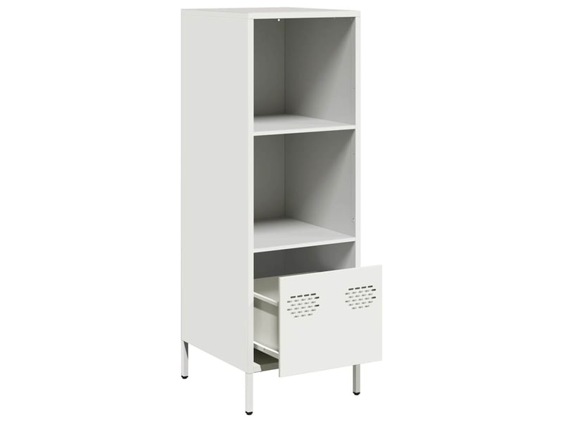  Buffet haut - bahut - meuble de rangement blanc 35x39x103,5 cm acier  - Conforama D