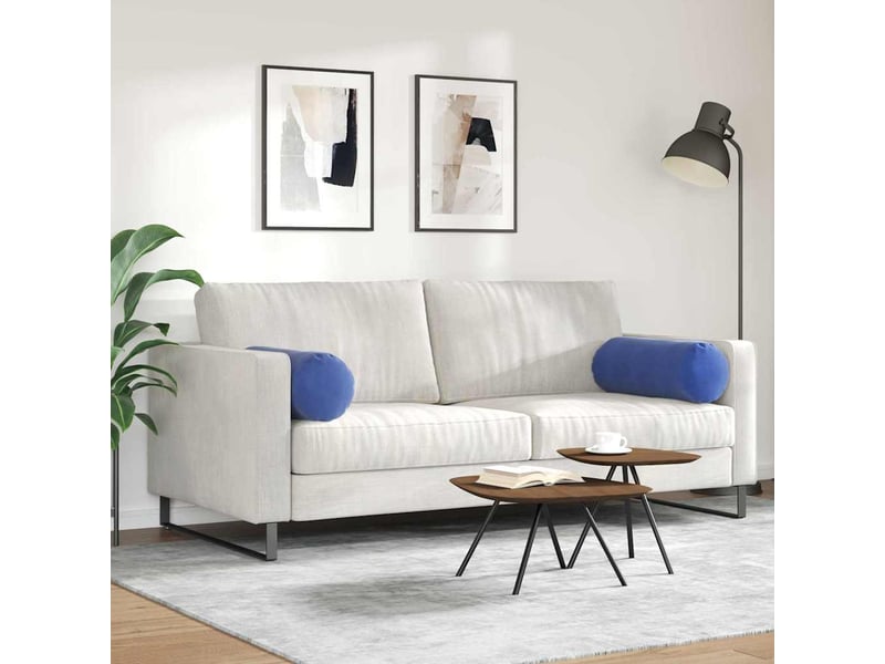 Lot de 2 coussins d'accent, coussins décoratifs, coussins lombaires bleu police ø 25 x 70 cm cf56720 - Conforama D