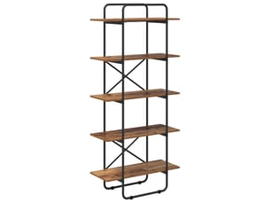 Étagère 5 niveaux, étagère de rangement 80 x 35 x 175,5 cm pb bois de chêne