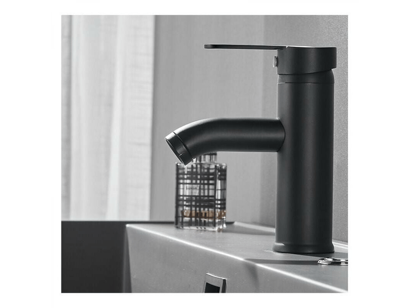 Mitigeur lavabo noir mat - mitigeur eau chaude et eau froide - noir - Conforama D