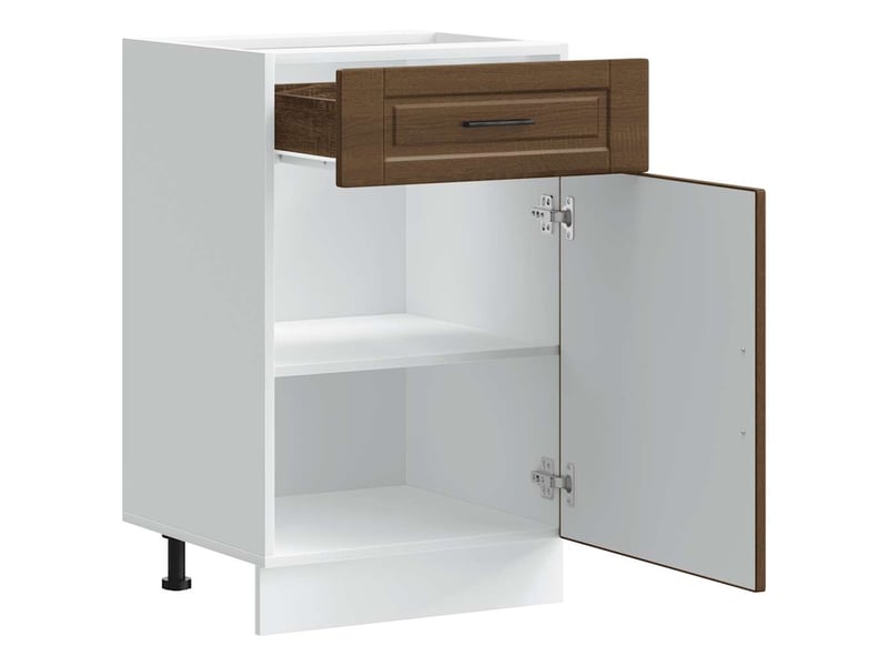Meuble de rangement, armoire de cuisine porto chêne marron bois d'ingénierie shl21 - Conforama E