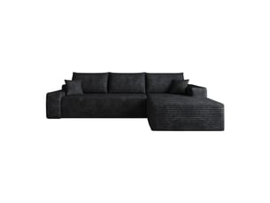 Canapé d'angle compressé droit fixe <strong>LEYTN</strong> <strong></strong> 3 places Tissu