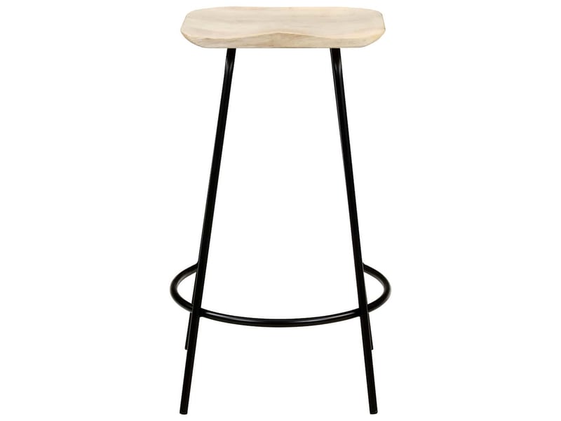  Lot de 4 tabouret de bar, chaise de bar bois de manguier massif shl46618  - Conforama C