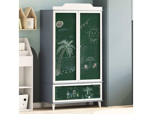 Armoire de rangement créatif pour enfants roros gris et blanc shl97266