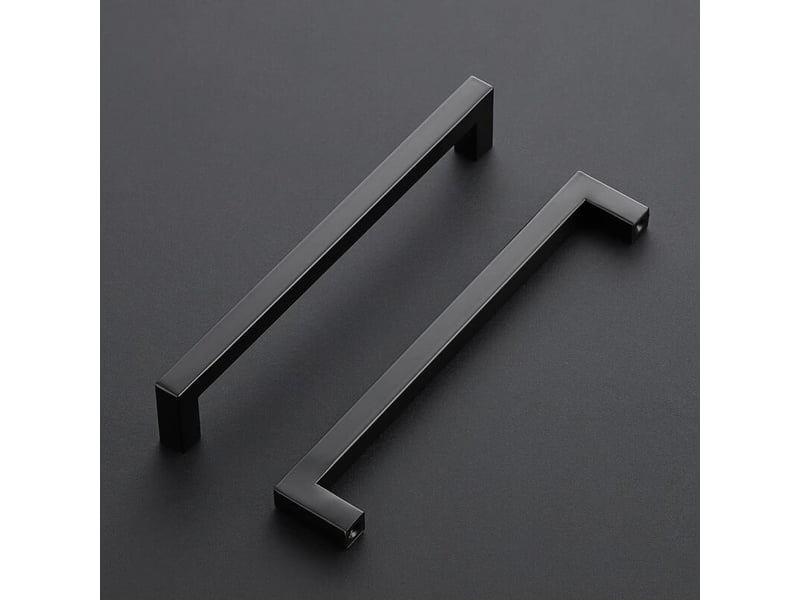  Lot 10 poignées de meuble noires, 192 mm, acier inoxydable. Pour armoires et tiroirs de cuisine. Design moderne, robustes et durables.  - Conforama B