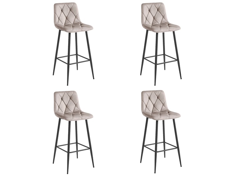 Family hoker nado - velours beige foncépieds noirs x 4  - Conforama A