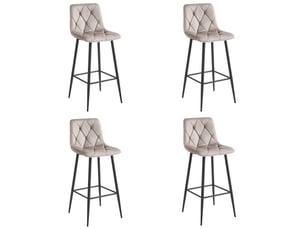 tabouret de bar  SANS MARQUE  - beige hauteur d'assise 76 cm vendu Par 4