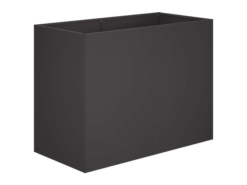  Jardinière - cache-pot de jardin noir 80 x 40 x 60 cm acier laminé à froid  - Conforama A