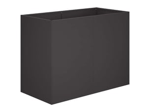 Jardinière - cache-pot de jardin noir 80 x 40 x 60 cm acier laminé à froid