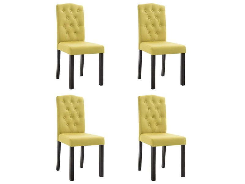  Vidaxl chaises à manger lot de 4 vert tissu  - Conforama D