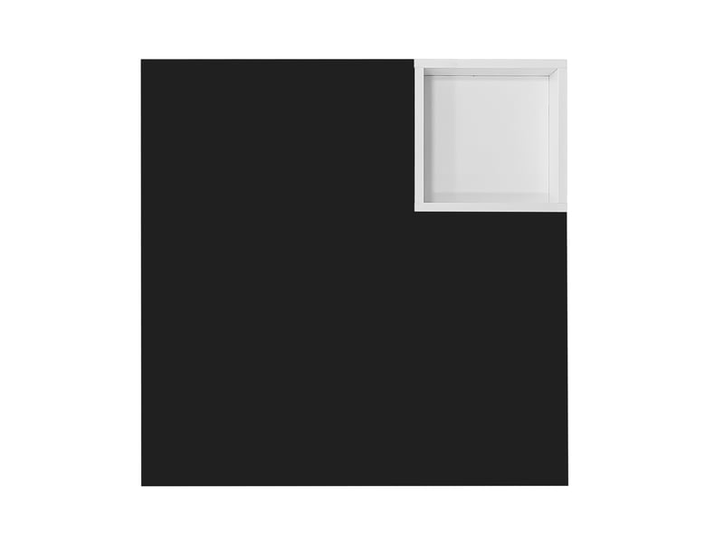  Table basse led avec boîte amovible pour salon en panneaux de particules 72×72×30 cm noir et blanc  - Conforama D