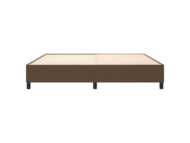  Lit double- lit adulte -  cadre de lit à lattes marron foncé 200x200 cm tissu  - Conforama D