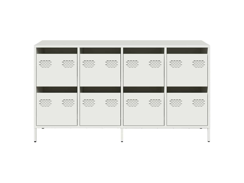  Buffet - bahut - meuble de rangement blanc 135x39x73,5 cm acier laminé à froid  - Conforama E