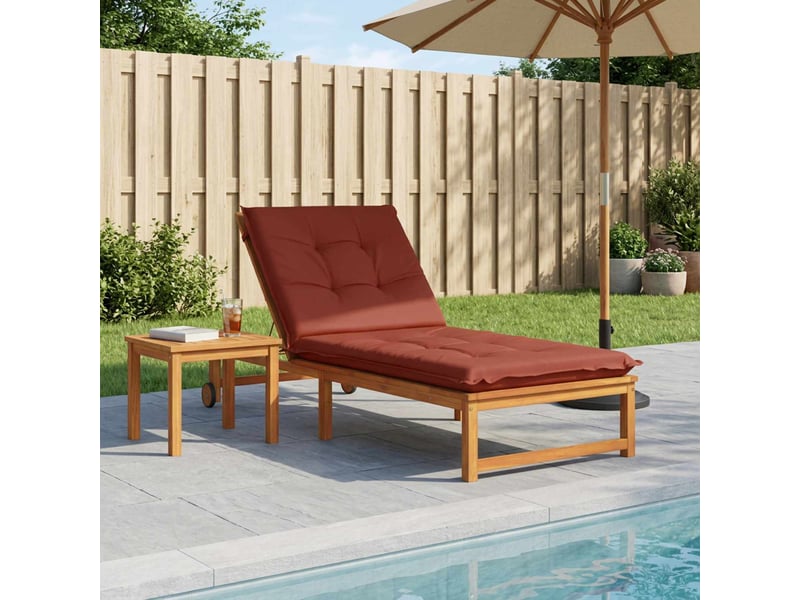  Coussin de transat, coussin pour bain de soleil gemert 100 % polyester rouge 190 x 80 x 9 cm cf56190  - Conforama B