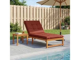 Coussin de transat, coussin pour bain de soleil gemert 100 % polyester rouge 190 x 80 x 9 cm cf56190