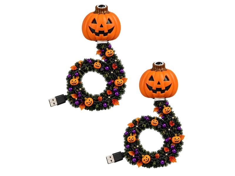  Projecteur lumineux halloween, 8 led à col de cygne – lampe décorative, 2 pièce  - Conforama A