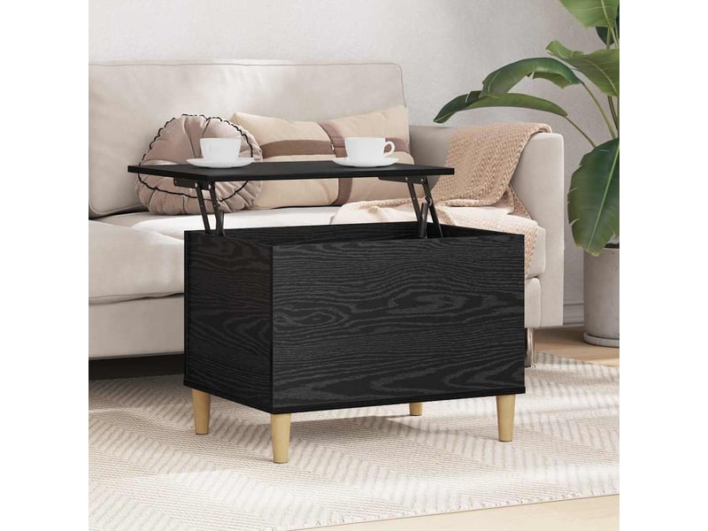  Table de chevet - cabinet de chevet - table de nuit chêne noir 60 x 44,5 x 45 cm  - Conforama C