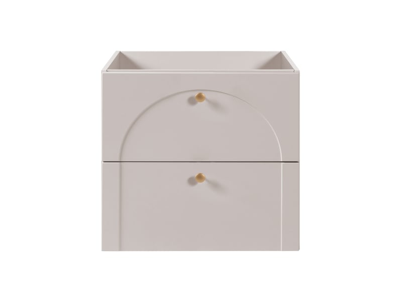  Meuble sous-vasque suspendu aura 140 cm avec plan blanc et étagère blanche cachemire mat g  - Conforama D