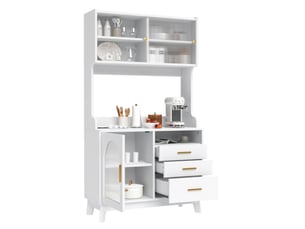Buffet 3 porte(s) 3 tiroir(s) MIVRAY - 100.5 cm coloris blanc