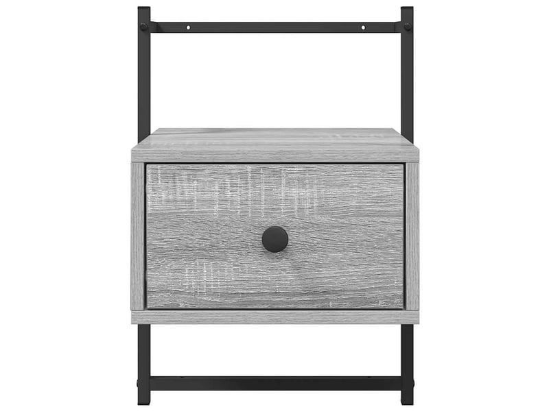  Table de chevet - cabinet de chevet - table de nuit murale sonoma gris 35x30x51cm bois d'ingénierie  - Conforama E