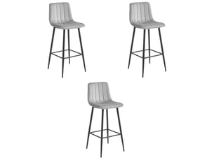 tabouret de bar  SANS MARQUE  - argenté hauteur d'assise 76 cm vendu Par 3