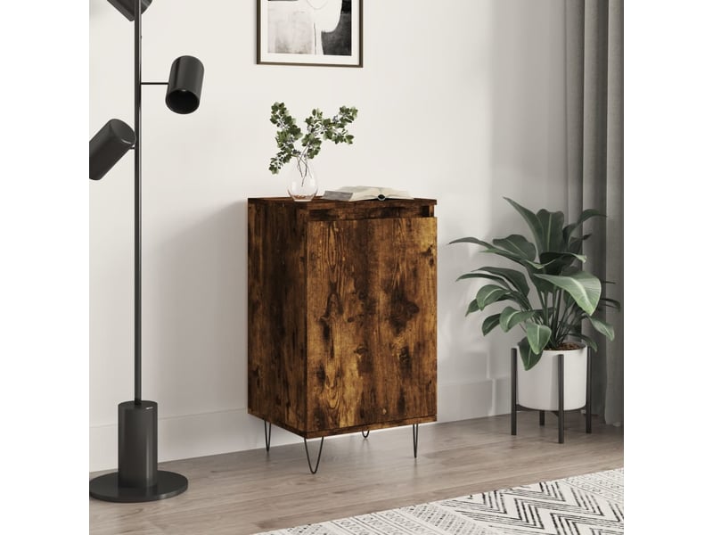  Buffet - bahut - meuble de rangement chêne fumé 40x35x70 cm bois d'ingénierie  - Conforama B