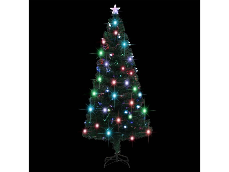 Arbre de noël, décoration de noël pré-éclairé avec support et led 180 cm fibre optique cf61746 - Conforama E